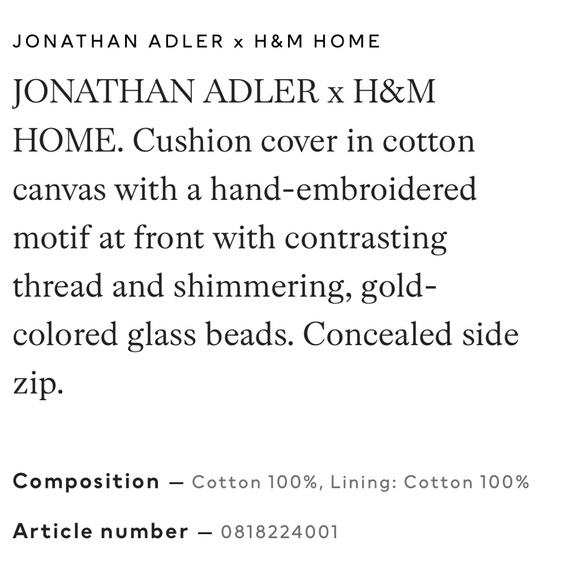 JONATHAN ADLER & H&M Pillow - Picture 12 of 13